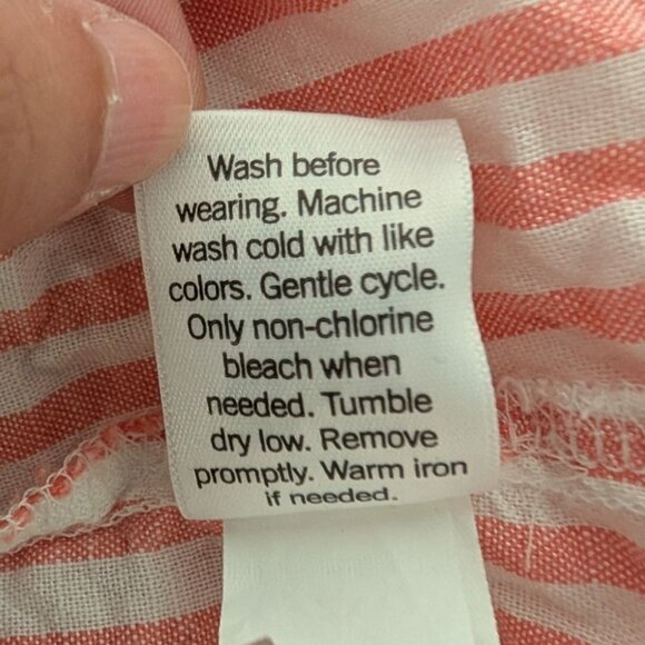 Croft & Barrow Stripe Smocked Dress Womens Plus Size 2X Pink Stretch Sleeveless - Picture 5 of 10